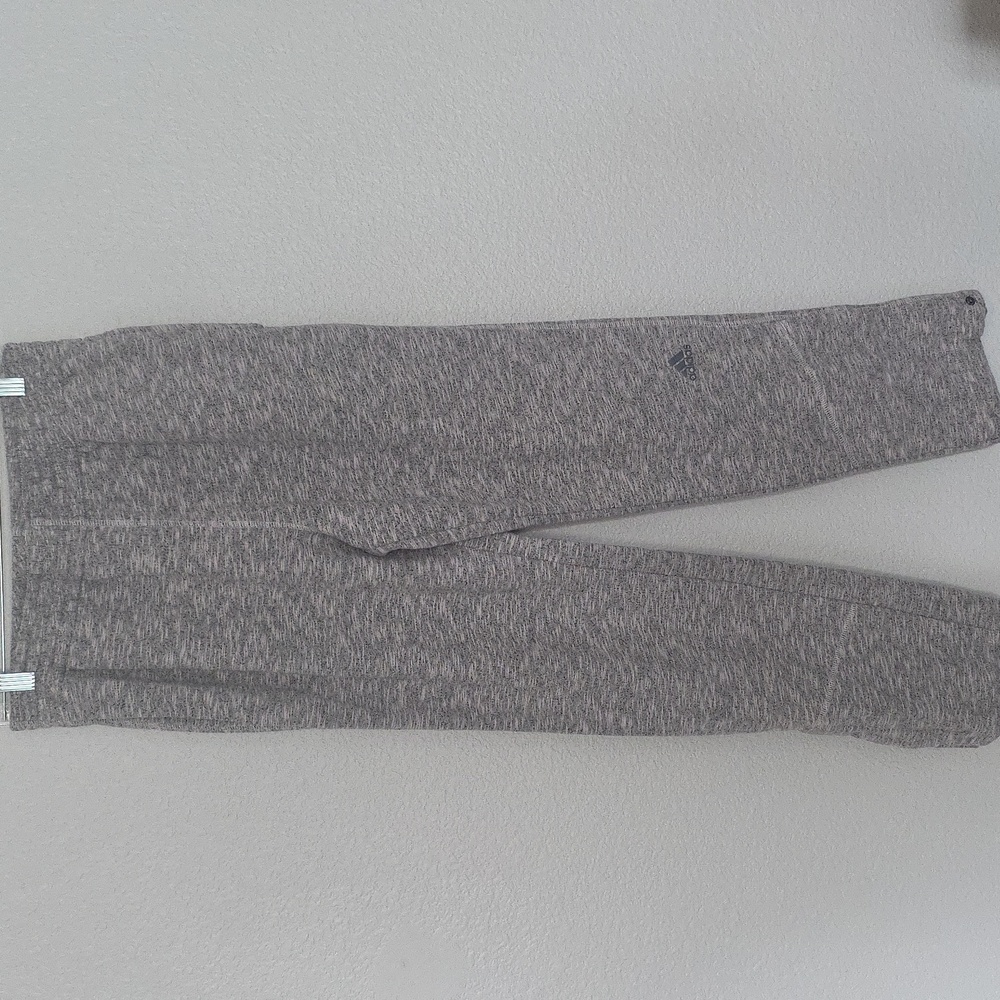 Adidas Heather Gray Sweatpants Men's Size Large Snap At Lower Leg Side P…